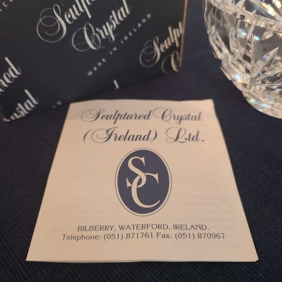 Sculptured Crystal Ltd Shannon Potpourri Hand Cut Crystal Bowl +30% Lead Crystal - Picture 4 of 15